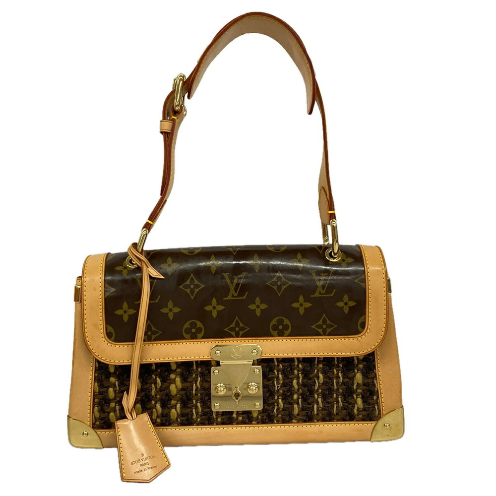 Louis Vuitton Monogram Tweedy Shoulder Bag, M92820, Brown, Women's, P3589078